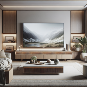 Mueble TV bajo en salon contemporaneo