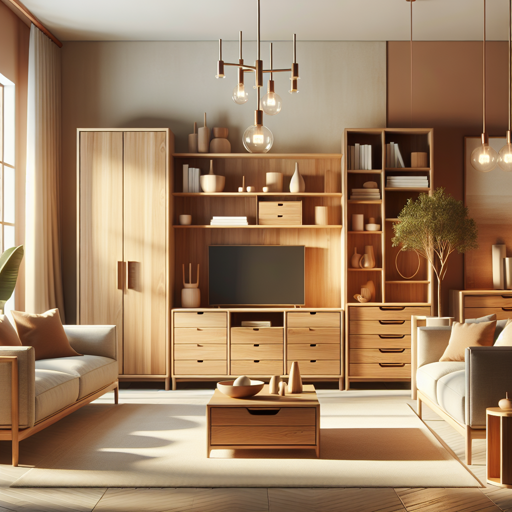 Salon con muebles de almacenaje y decoracion contemporanea